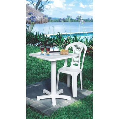 Mesa Tramontina Itaparica em Polipropileno Branco 60 x 60 cm