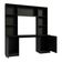 Escrivaninha com Estante Smart MP6075 2 Portas MDF 180CM Preto Multimóveis