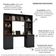 Escrivaninha com Estante Smart MP6075 2 Portas MDF 180CM Preto Multimóveis