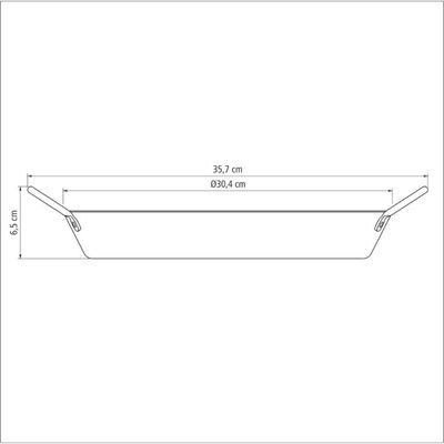Paellera Tramontina Loreto 30cm 2,5L Alças Metálicas Antiaderente Grafite