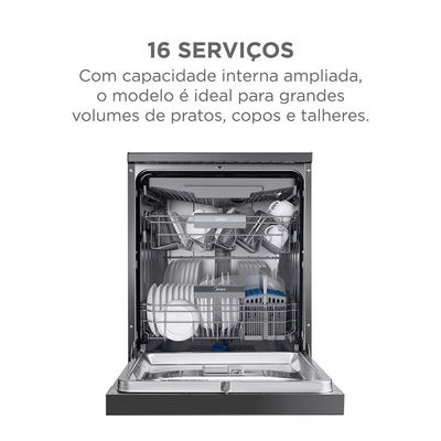 Lava-Louças 16 Serviços Black Smart Home Midea MDWEF1633GBS1 110V