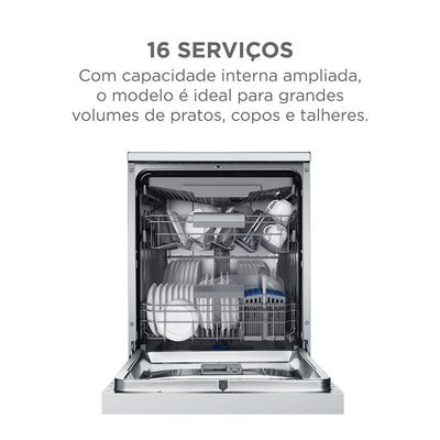 Lava-Louças Midea MDWEF1633GSS1 16 Serviços Smart Home Inox 110V