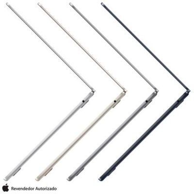 Apple MacBook Air 13" M2 (CPU de 8 núcleos e GPU de 8 núcleos, 8GB RAM , 256 GB SSD) - Meia-noite