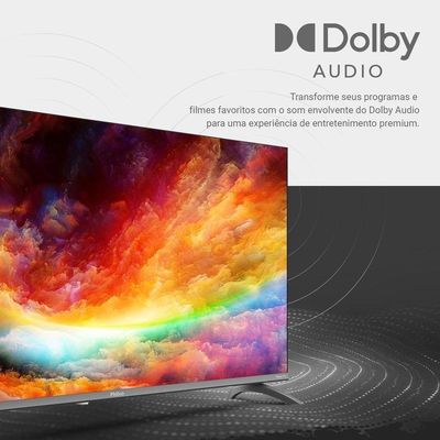 Smart TV Philco P49CRA 49" UHD 4K DLED Cinza com Roku TV HDR10 Bivolt