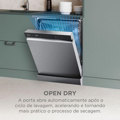 Lava-Louças Midea MDWEF1633GSS2 16 Serviços Smart Home Inox 220V