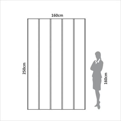 Painel Decorativo Liso 160cm para Parede em Mdf Freijó Dalla Costa