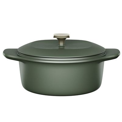 Panela de Ferro Fundido Esmaltado Caçarola Electrolux 24cm verde Linha 100 Anos Celebre Encontros