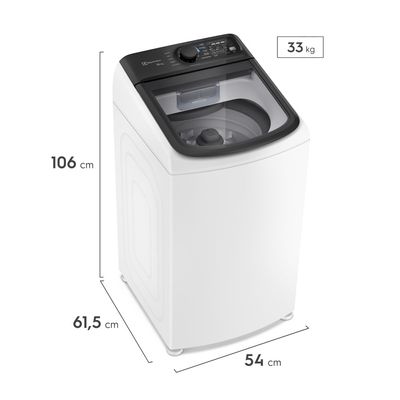 Máquina de Lavar Electrolux Efficient 13kg Branca Compacta, Pré-diluição e MaxFilter (LEM13) 127V