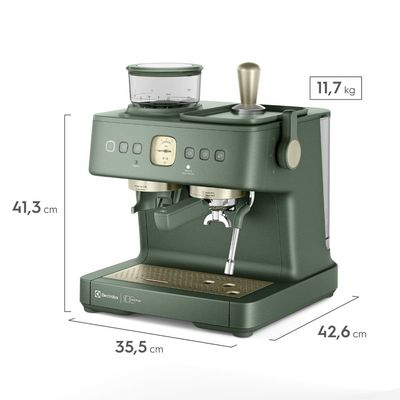 Cafeteira Espresso Electrolux Verde Moedor Integrado Linha 100 anos Celebre Rituais (ECM95) 127V