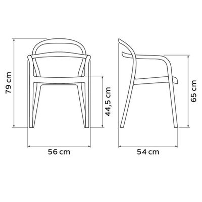 Kit 4 Cadeiras Amarelas com Braços Plásticas Tramontina Summa Sissi Mesa de Jantar