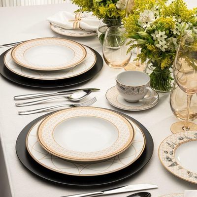 Aparelho de Jantar Tramontina Solaris em Porcelana Decorada 30 Peças