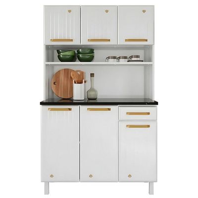 Kit Triplo Diamante New Smart 6 Portas 1 Gaveta Telasul Branco
