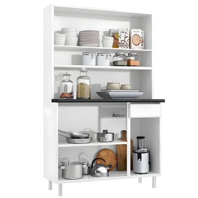 Kit Triplo Diamante New Smart 6 Portas 1 Gaveta Telasul Branco