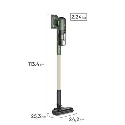 Aspirador de Pó Vertical Sem Fio Electrolux Ergorapido Verde Linha 100 anos Celebre Bem-Estar (PTEC200) Bivolt