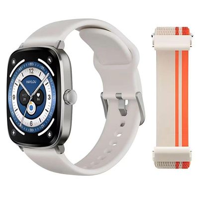 Smartwatch Haylou RS5 LS19 Tela AMOLED 1,78" Monitoramento Cardíaco e Sono 360 Dias Prata