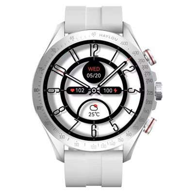 Smartwatch Haylou Solar Pro LS18 Tela 1.43 Batimentos Cardíacos e Sono Bateria 10 Dias Prata