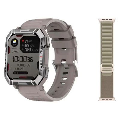 Smartwatch D20 W60 1.3" Monitoramento Saúde 24-7 Bateria 360 Dias Khaki