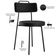 Kit 02 Cadeiras Decorativas Para Sala De Jantar Barcelona F01 Couríssimo Preto - Lyam Decor