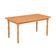 Mesa de Jantar em Madeira 125x80cm Natural Acetinado Piratini