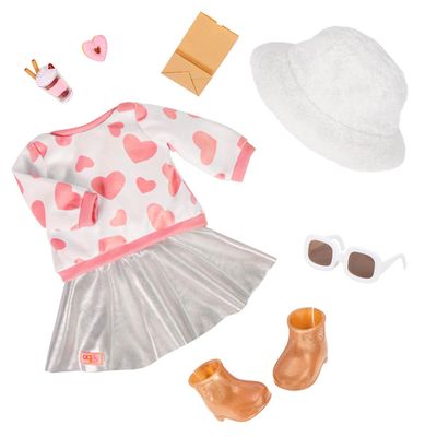 Conjunto de Roupa Our Generation com Blusa de Coração