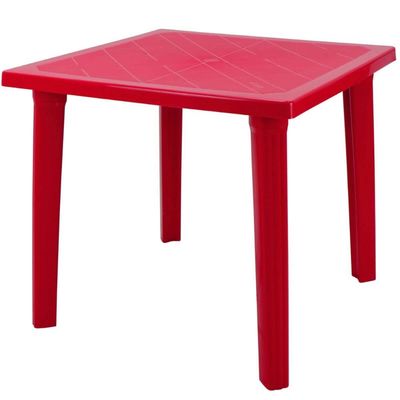 Mesa Tramontina Plástico Vermelha Desmontável 80,5x72cm Summa Sancho Polipropileno