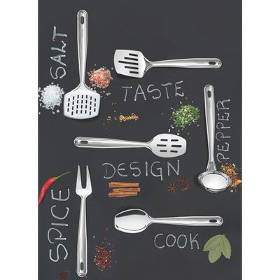 Jogo de Utensílios Tramontina Extrata Aço Inox com Suporte de Parede 5 Pçs