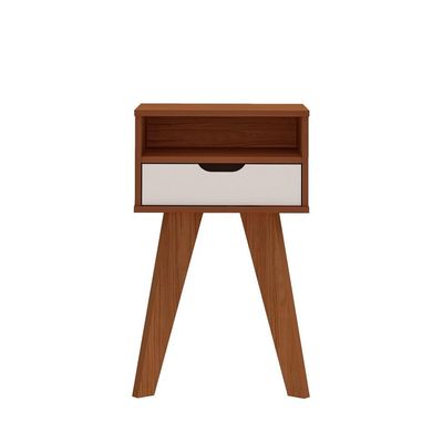 Mesa Lateral Vip 1 GV Cedro e Off White