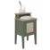 Mesa Lateral Retangular Charlotte 1 PT Verde Menta e Carvalho