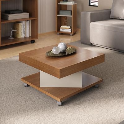 Mesa de Centro Quadrada Saara Cinanomo e Off White