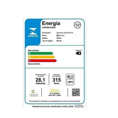Freezer Horizontal Electrolux HI330T 315L Inverter Dupla Função SmartBivolt Branco Bivolt