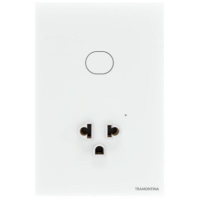 Interruptor Touch 1 Canal e Tomada Universal Smart Branco Tramontina