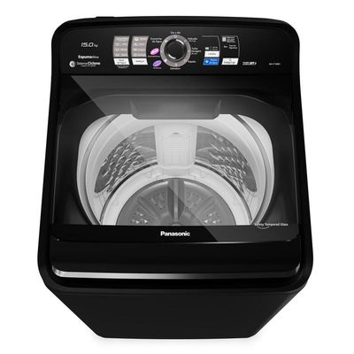 Máquina de Lavar Panasonic NA-F150B1B 15kg Smartsense Função Vanish Preta 110V