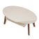 Mesa de Centro Oval Diva Off White e Cedro