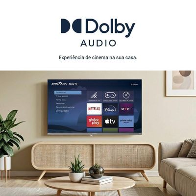 Smart TV Britânia B32CRA 32" LED HD Grafite Bivolt