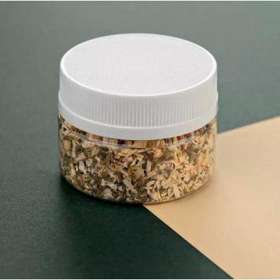 48un Pote Multiuso Plástico 100ml com Tampa Branco G1510 Galvanotek