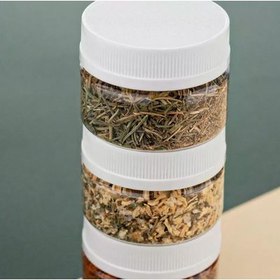 48un Pote Multiuso Plástico 100ml com Tampa Branco G1510 Galvanotek