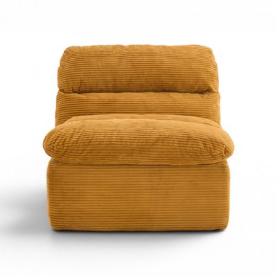Sofá Compactado Plush 1 Lugar Cazedis Amarelo