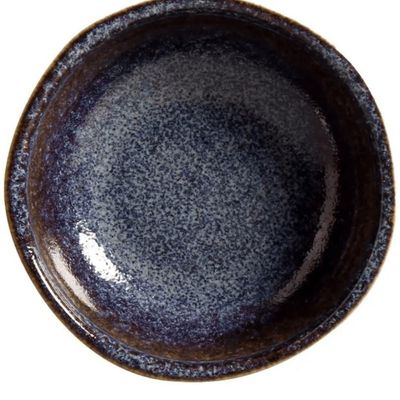 Ramequim Molho Shoyu Sushi Stoneware Titanium 9x3cm Porto Brasil Restaurante Japonês Azul Escuro