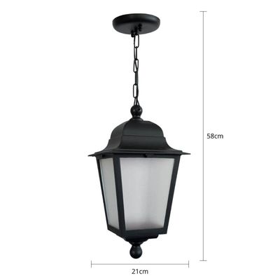 Kit 4 Luminárias de Teto Termoplástico Preto Pendente Bivolt Iluminação Interna Soberana Dital Bivolt