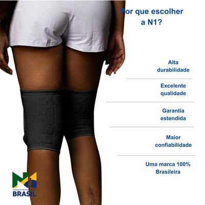 Joelheira Flyer Ii Preto G Knit 3D Sem Costura Eva 12Mm