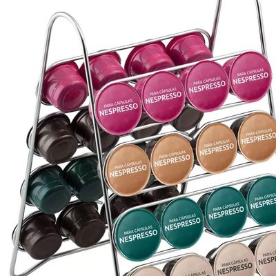 Suporte Organizador Porta 32 Cápsulas de Café Nespresso Aram