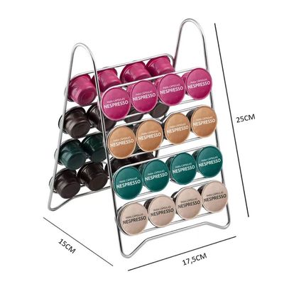 Suporte Organizador Porta 32 Cápsulas de Café Nespresso Aram