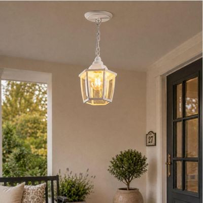 2 Luminárias Pendentes Teto E27 Branca Aberta Heritage Sala Iluminação Varanda