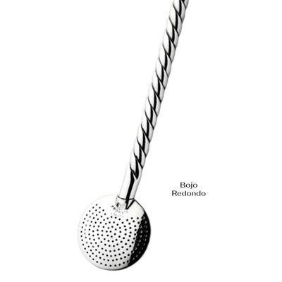 Bomba Inox Cano Torcido Chupeta Dupla Bojo Redondo Cano De 8mmx23Cm