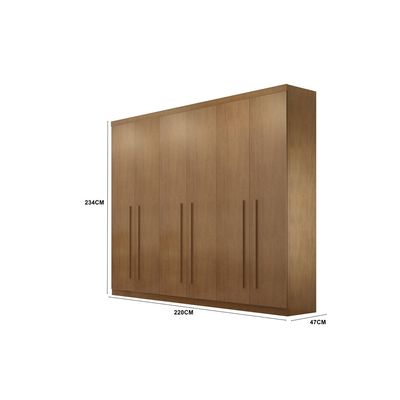 Guarda Roupa Casal Encanto 100% MDF 6 Portas e 4 Gavetas Rufato Imbuia