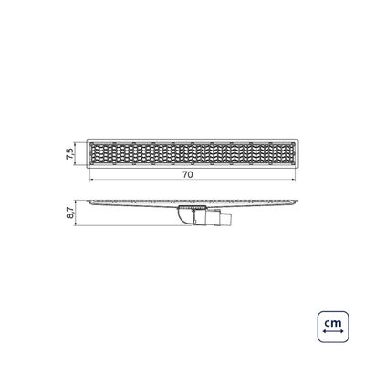 Ralo Neo Hidden Tramontina com Tampa em PVC 70x7,5 cm