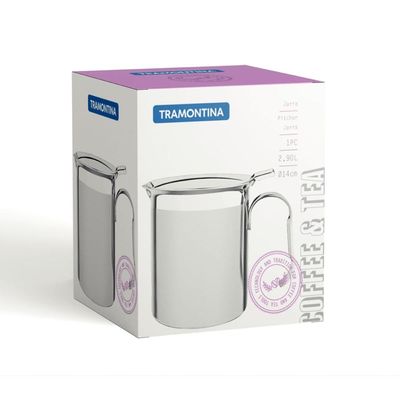 Jarra Tramontina Buena para Água em Aço Inox com Tampa 14 cm 2,9 L