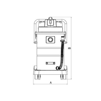 Aspirador de pó Tramontina 50 Litros em Aço Inox para sólidos e líquidos 1400 W 127 V