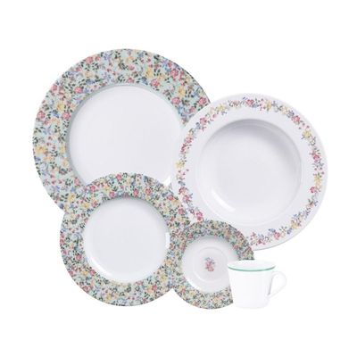 Aparelho de Jantar Tramontina Dalina em Porcelana Decorada 30 Peças
