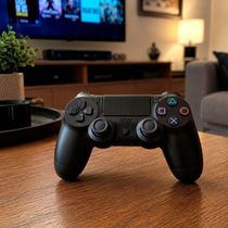 Controle Playstation Double-Motor para PS4 PC Smart TV Preto